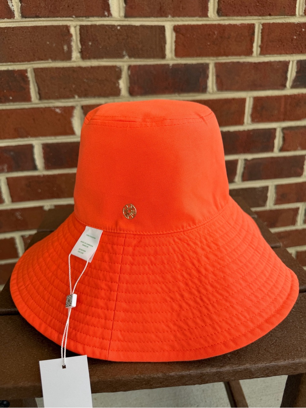 Lilly Pulitzer Blue Bucket Hat with Pink & Coral Floral Print - Picture 8 of 9